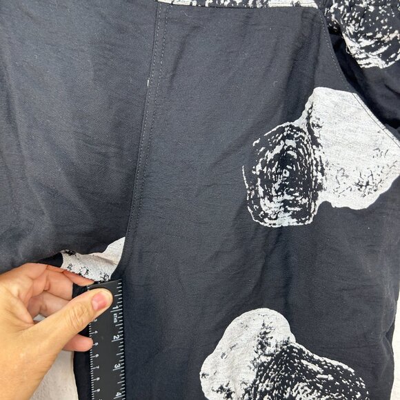 My Soul ladies pants small black white Danish lagonlook boho relaxed Art to wear - Picture 6 of 13